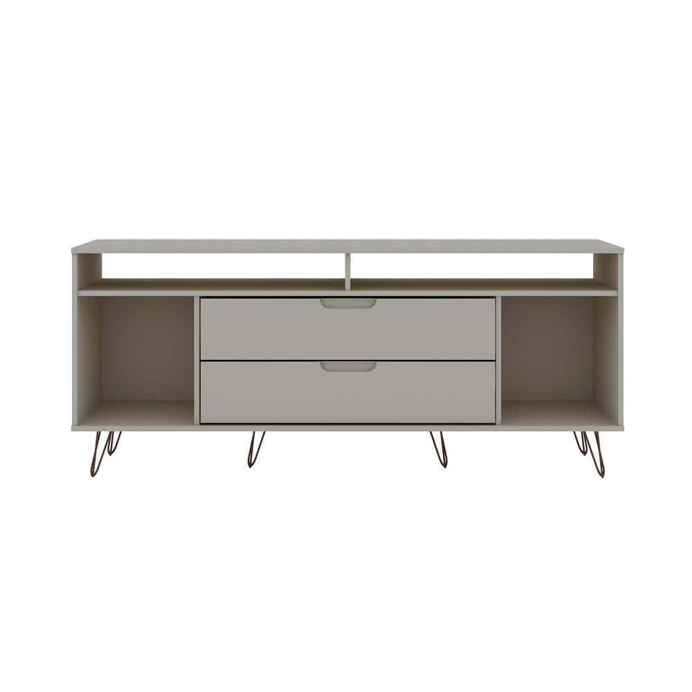 Rockefeller 62.99 TV Stand with Metal Legs and 2 Drawers
