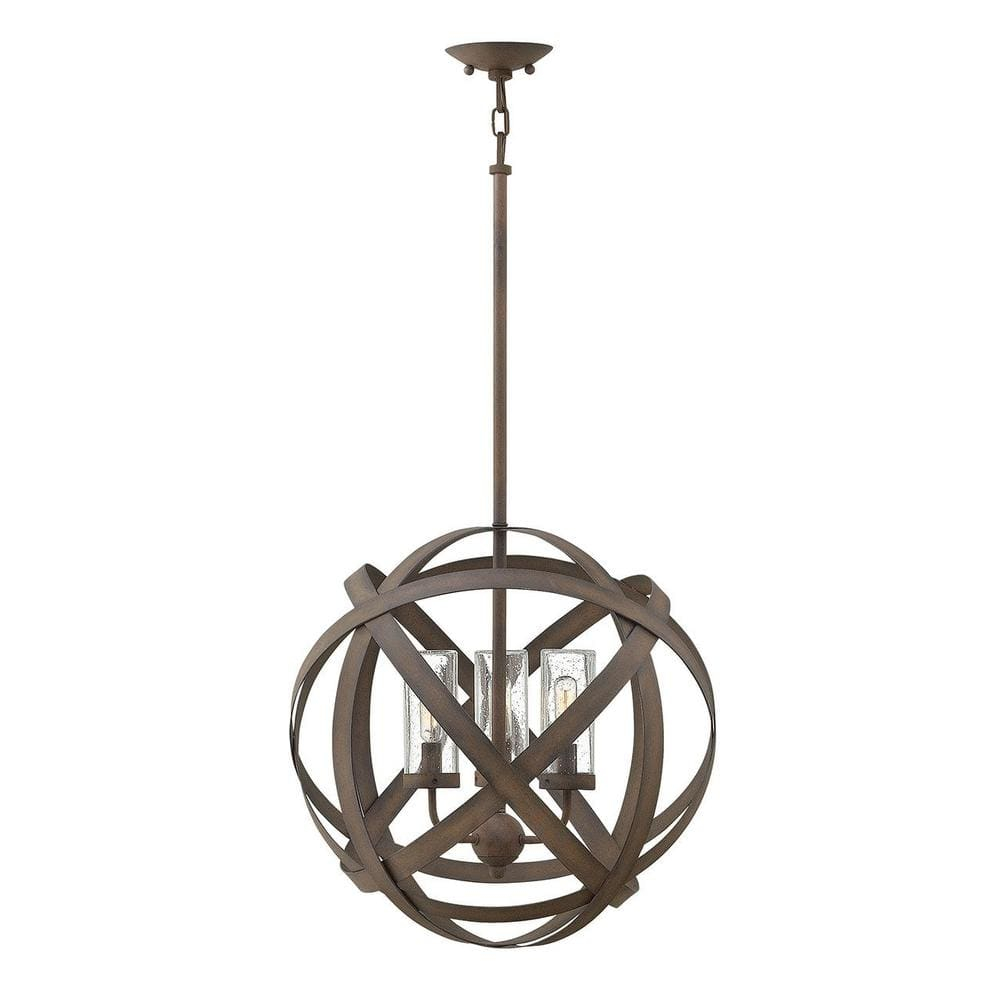 Hinkley Lighting - Carson - 3 Light Medium Outdoor Orb Hanging Lantern in