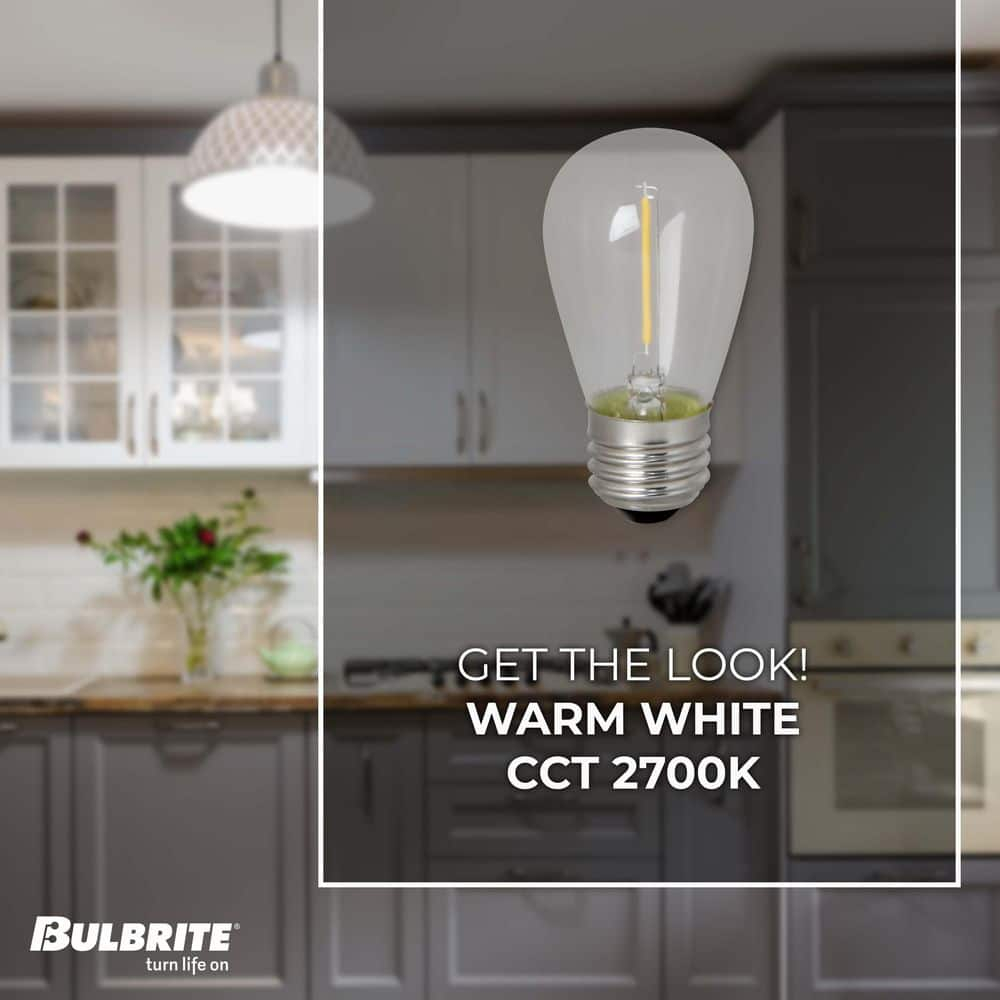 Bulbrite 862154 Pack Of (6) 0.7 Watt S14 Medium (E26) Led Bulbs - Clear