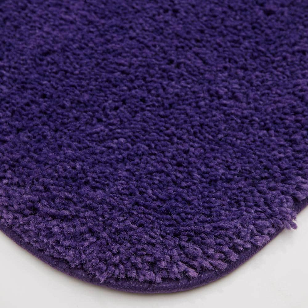 Mohawk Home Pure Perfection Nylon Bath Rug Scatter, Plum 1'5" x 2'