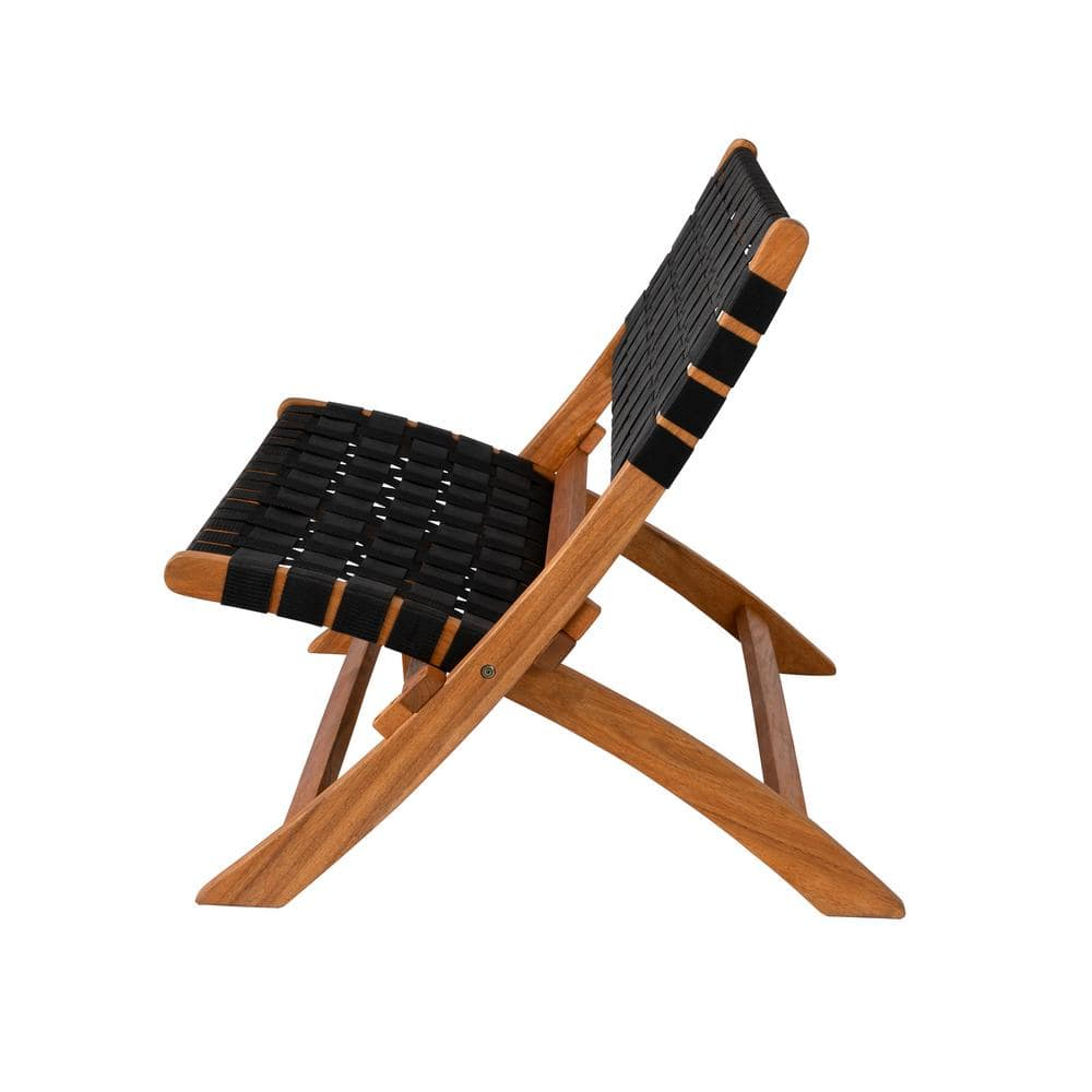 Balkene Home Sava Bench Low-Slung Acacia Wood Construction No Assembly-Unfold-Teak Toned Oil Finish