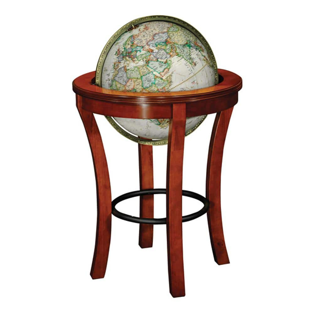 Garrison 16" Maple & Walnut Finish Transitional Floor Globe
