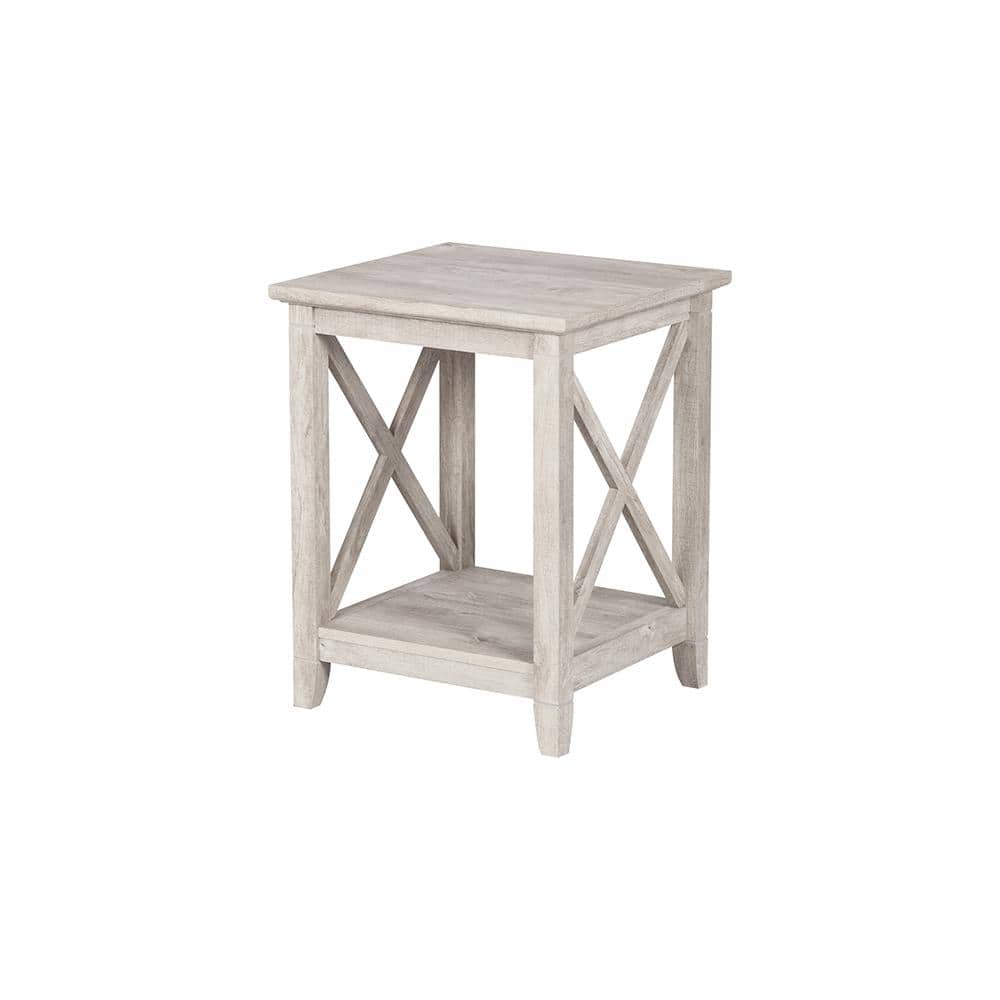 Saint Birch Honduras Washed Gray End Table