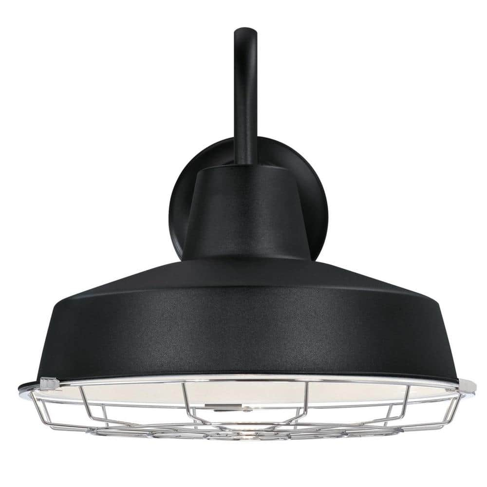 Westinghouse Lighting Westinghouse Academy One-Light LED Outdoor Wall Fixture, Cage Shade 20 Textured Black (New Version) 12-Inch 7 to 12 Inches 13 to