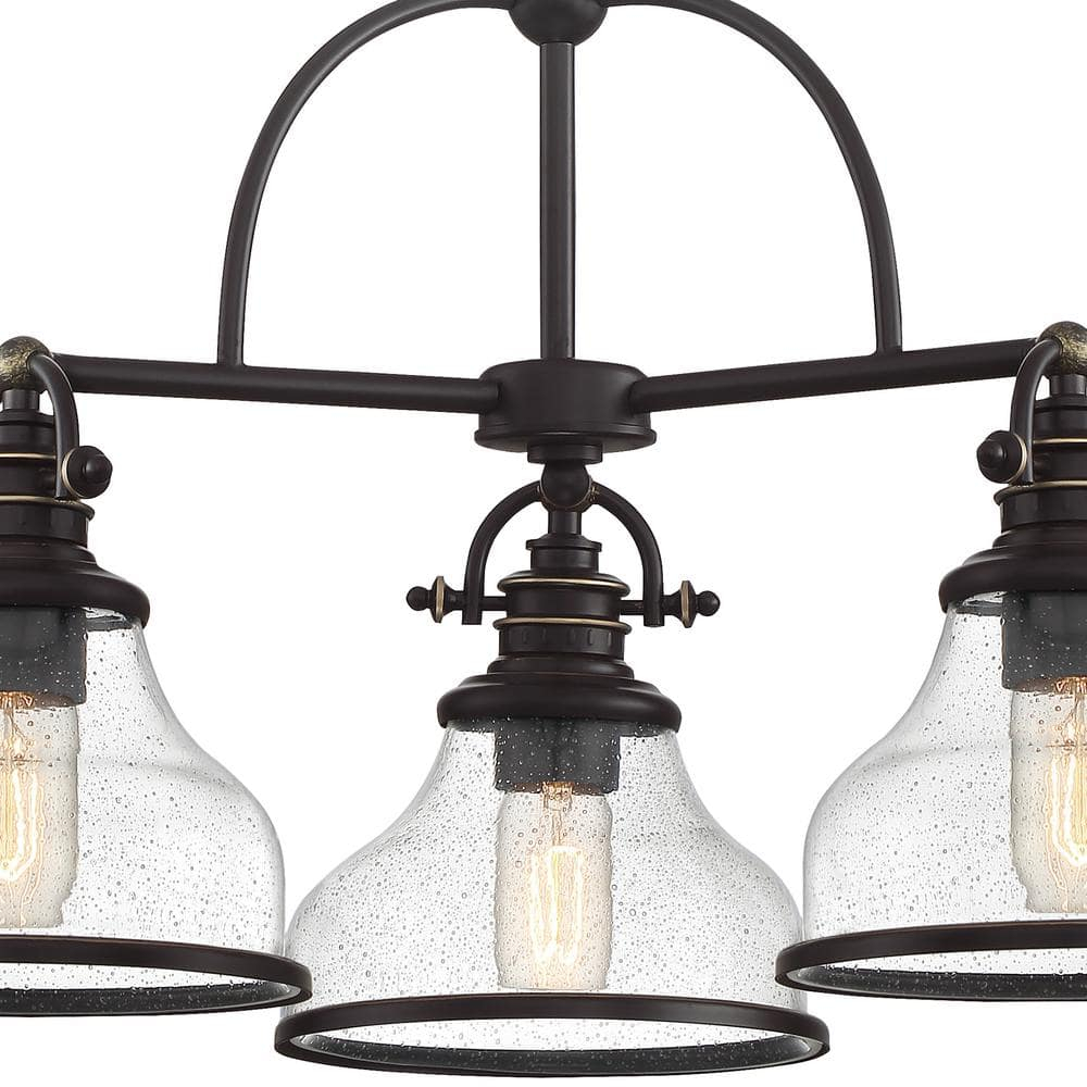 Quoizel Lighting Grant 3 - Light Chandelier in  Palladian Bronze