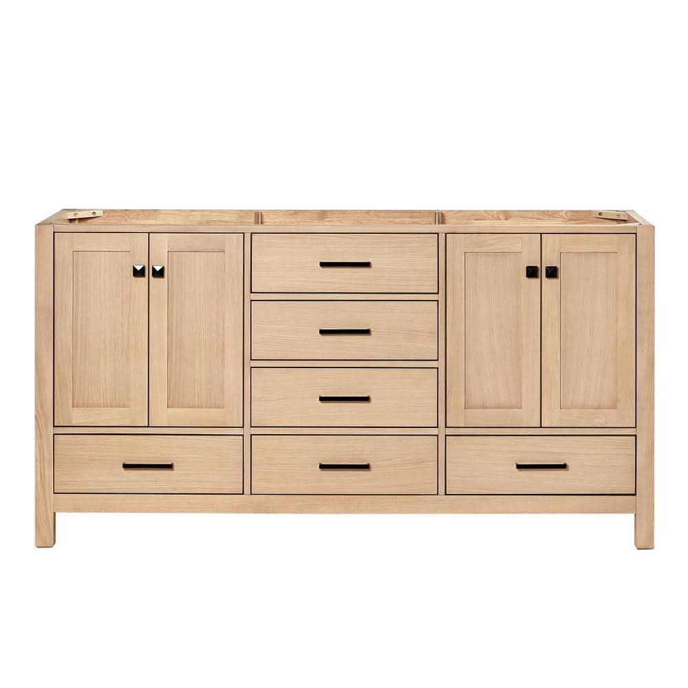 66 in. W Bath Vanity Cabinet Without Top in Oak Cambridge 21.5 in. D x 34.5 in. H Double Freestanding
