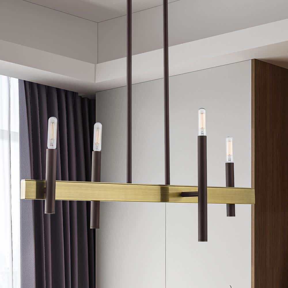 Livex Lighting Denmark 4 - Light Chandelier in  Bronze