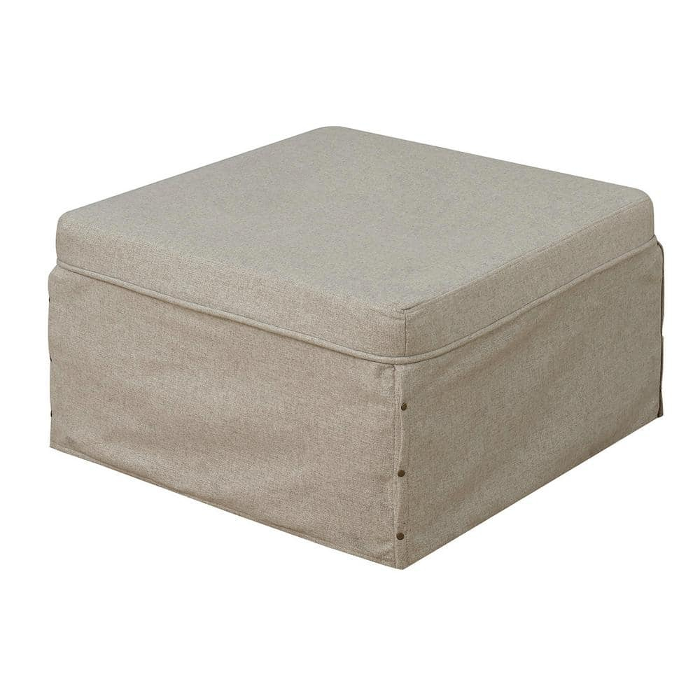 Convenience Concepts Designs4Comfort Folding Bed Ottoman, Soft Beige Fabric