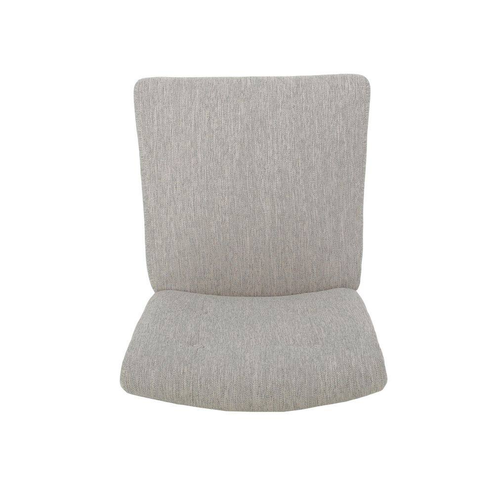 Noble House Darke Fabric Button Tufted Counter Stools, Set of 2, Light Gray and Gray