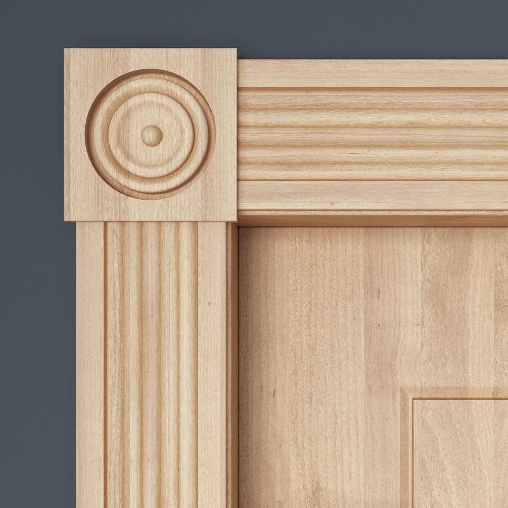 4.5'' H x 4.5'' W x 0.82'' D Wood Rosette Applique