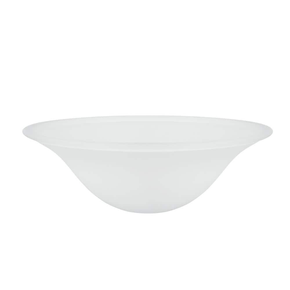 Aspen Creative 23101-21 Frosted Transitional Style Replacement Torchiere Glass Shade, 5-1/2" high x 15" diameter