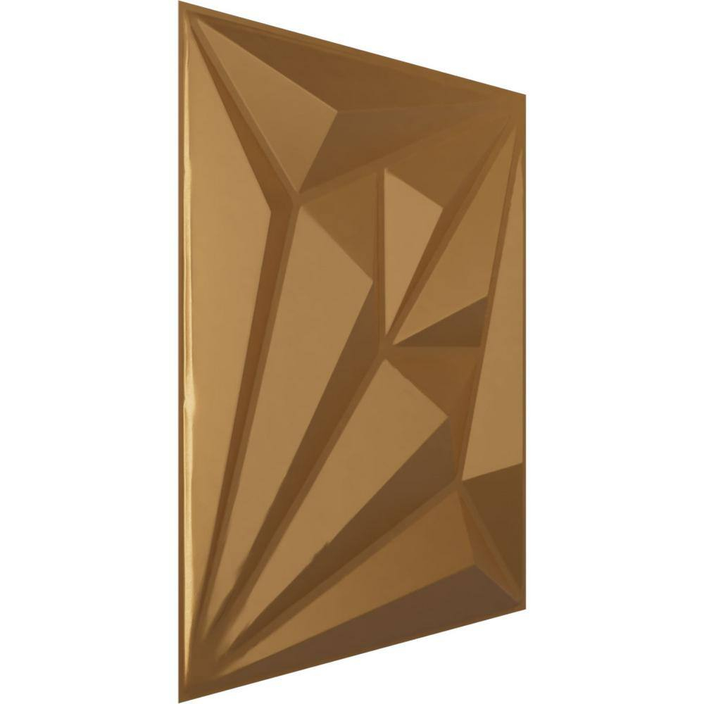 Ekena Millwork 19 5/8"W x 19 5/8"H Diamond EnduraWall Decorative 3D Wall Panel, Bright Coat Gold (Covers 2.67 Sq. Ft.)