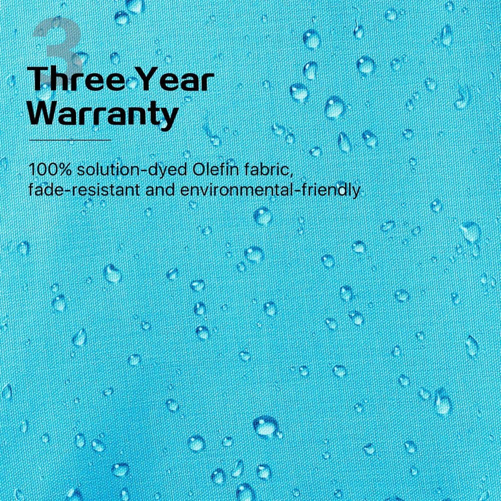 11' Blue Aluminum Patio Offset Cantilever Umbrella with 360° Rotation