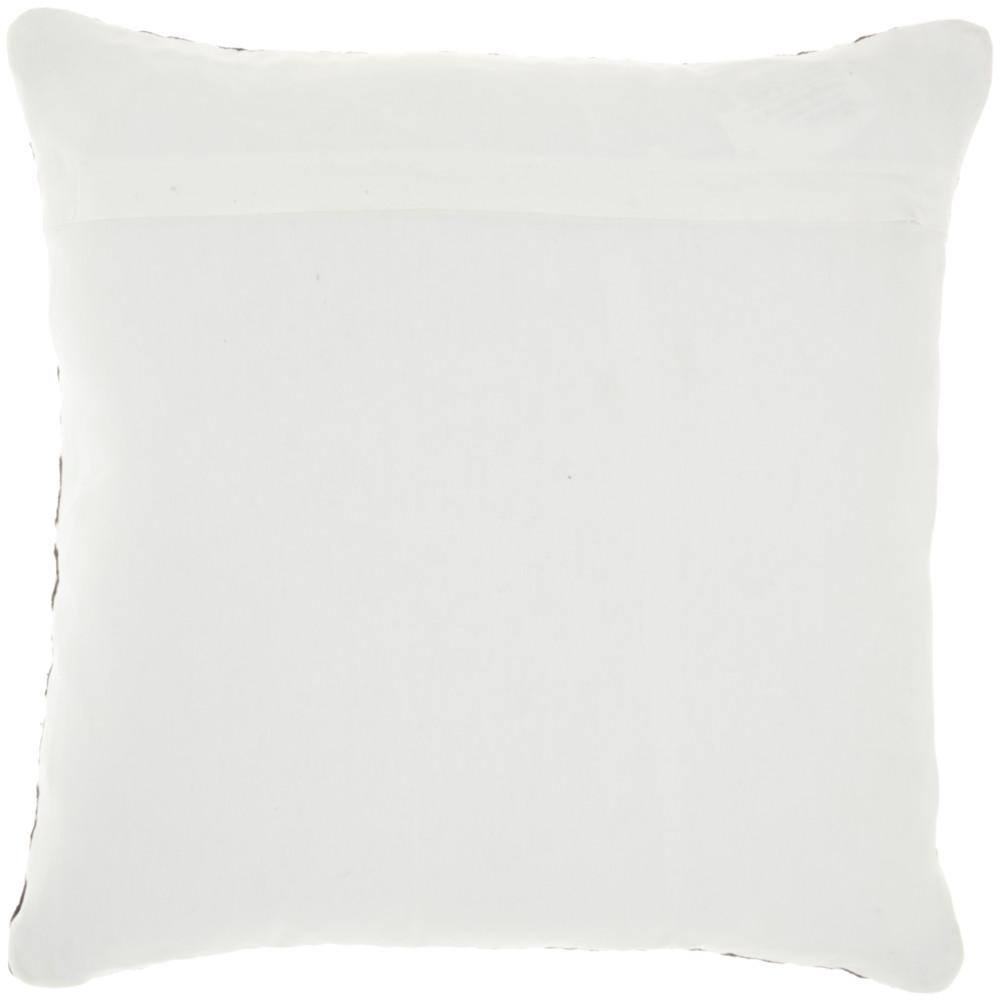 Mina Victory 18x18" Square Fabric Woven Braided Geometric Throw Pillow in Black