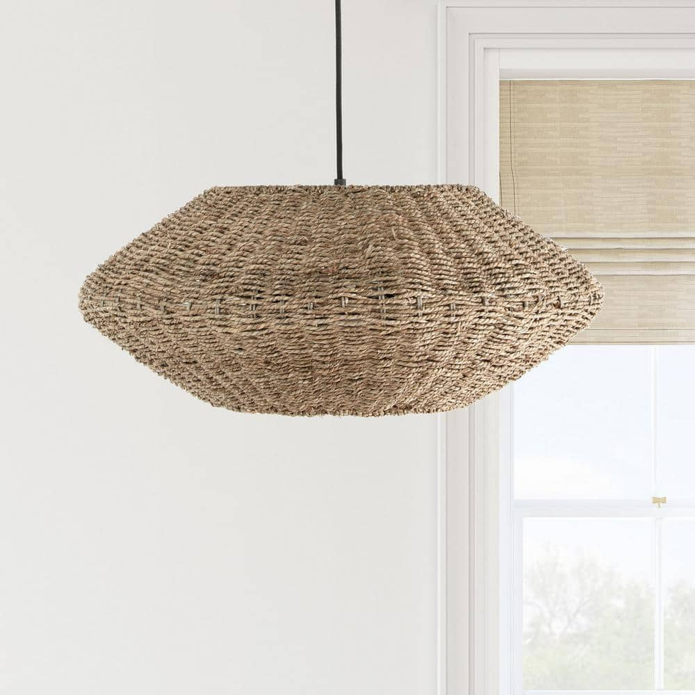 Dainolite PRL-243P-NAT 3 Light Incandescent Pendant, Natural