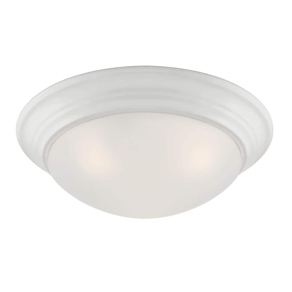 Designers Fountain Tap 2 Light Matte White Flush Mount Ceiling Light, 1360M-MW