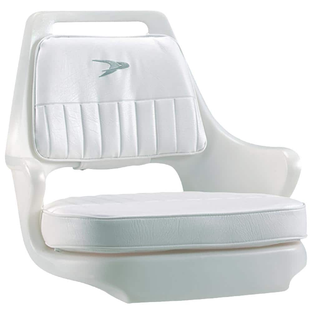 Wise 8WD015-3-710 Standard Compact Pilot Chair with Cushions and Mounting Plate, White