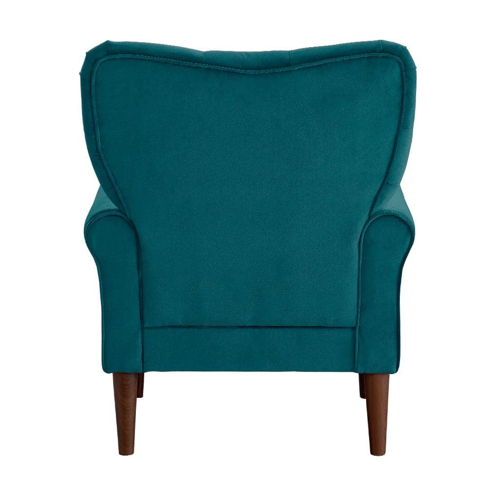 Lexicon Kyrie Velvet Accent Chair in Teal