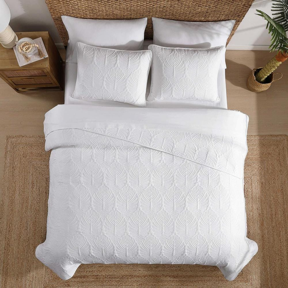 Tommy Bahama Home Tommy Bahama Line Palm Cotton White Quilt Set