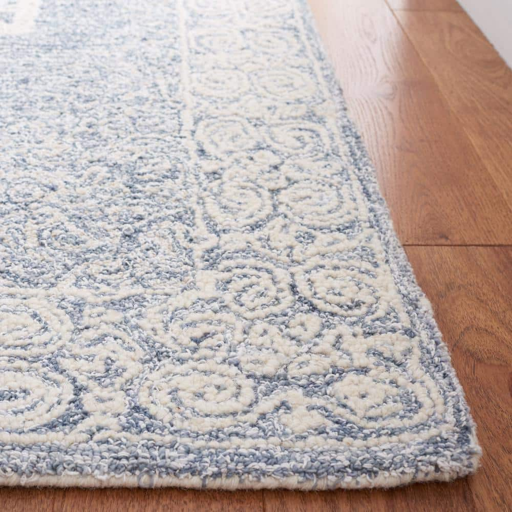 SAFAVIEH Abstract Aurbree Oriental Runner Rug, Ivory/Blue, 2'3" x 8'