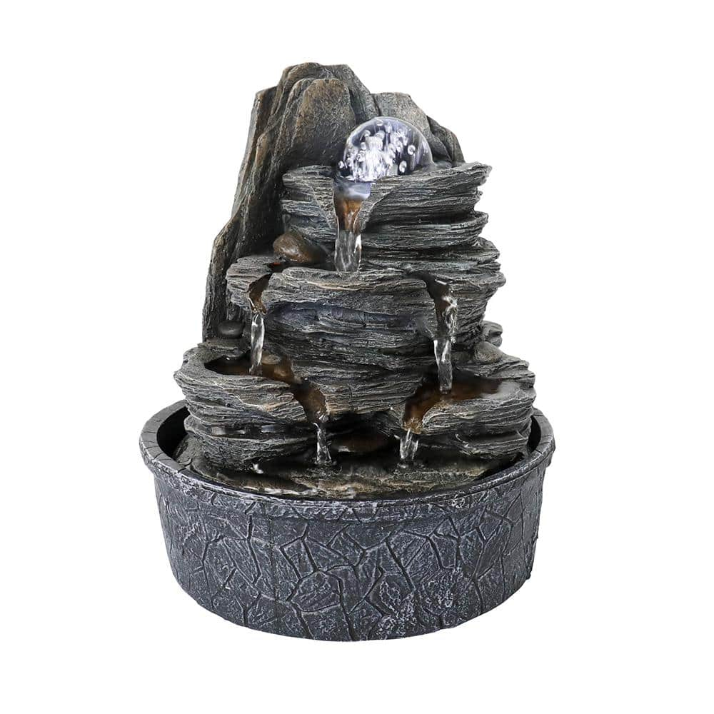 Watnature 40" Outdoor 6-Tier Cascading Fountain