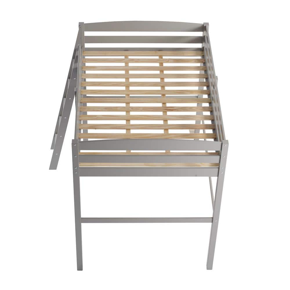 Camaflexi Tribeca Concord Full Size Loft Bed, Gray 100% Solid Wood