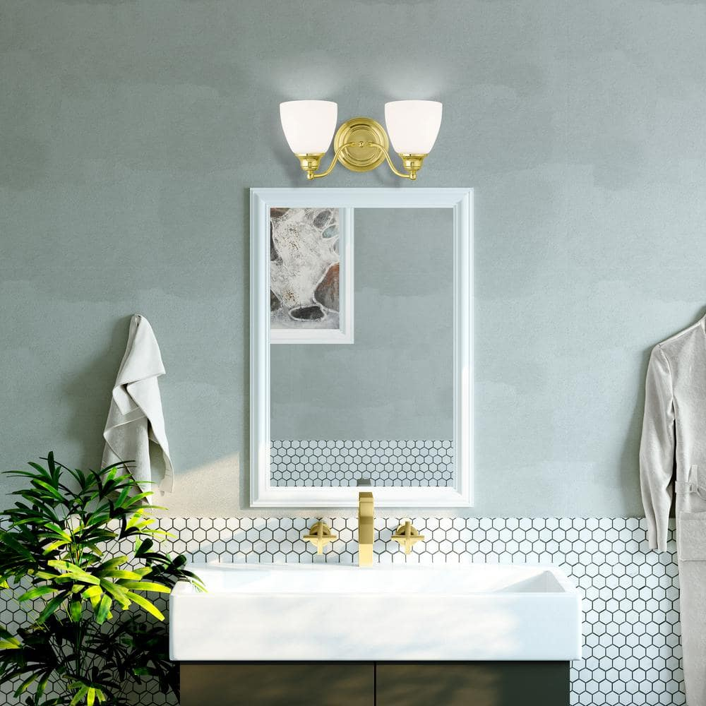 Livex Lighting Somerville 2 - Light Vanity in  Polished Brass