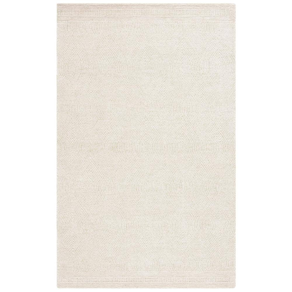 SAFAVIEH Abstract Caelestinus Ogee Wool Area Rug, Green/Ivory, 5' x 8'