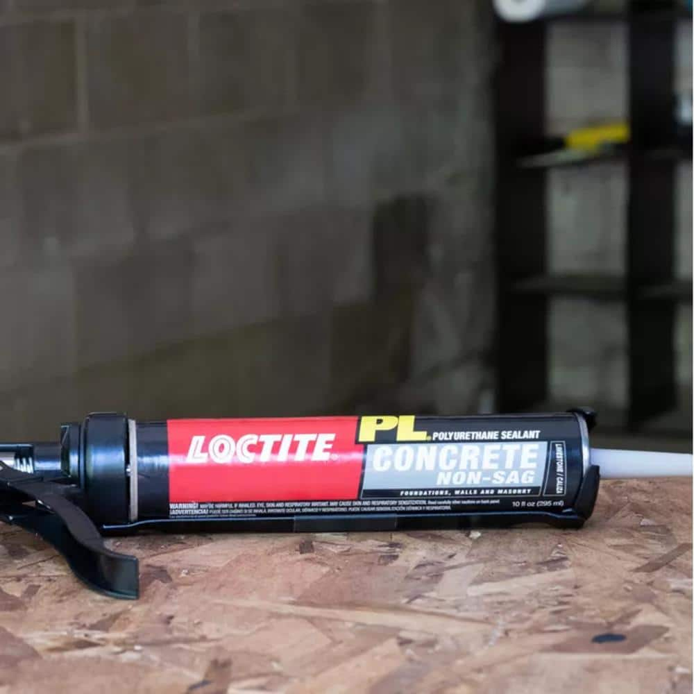 (2 pack) Loctite Pl Polyurethane Sealant Concrete Non-Sag, Pack of 1, Gray 10 fl oz Cartridge
