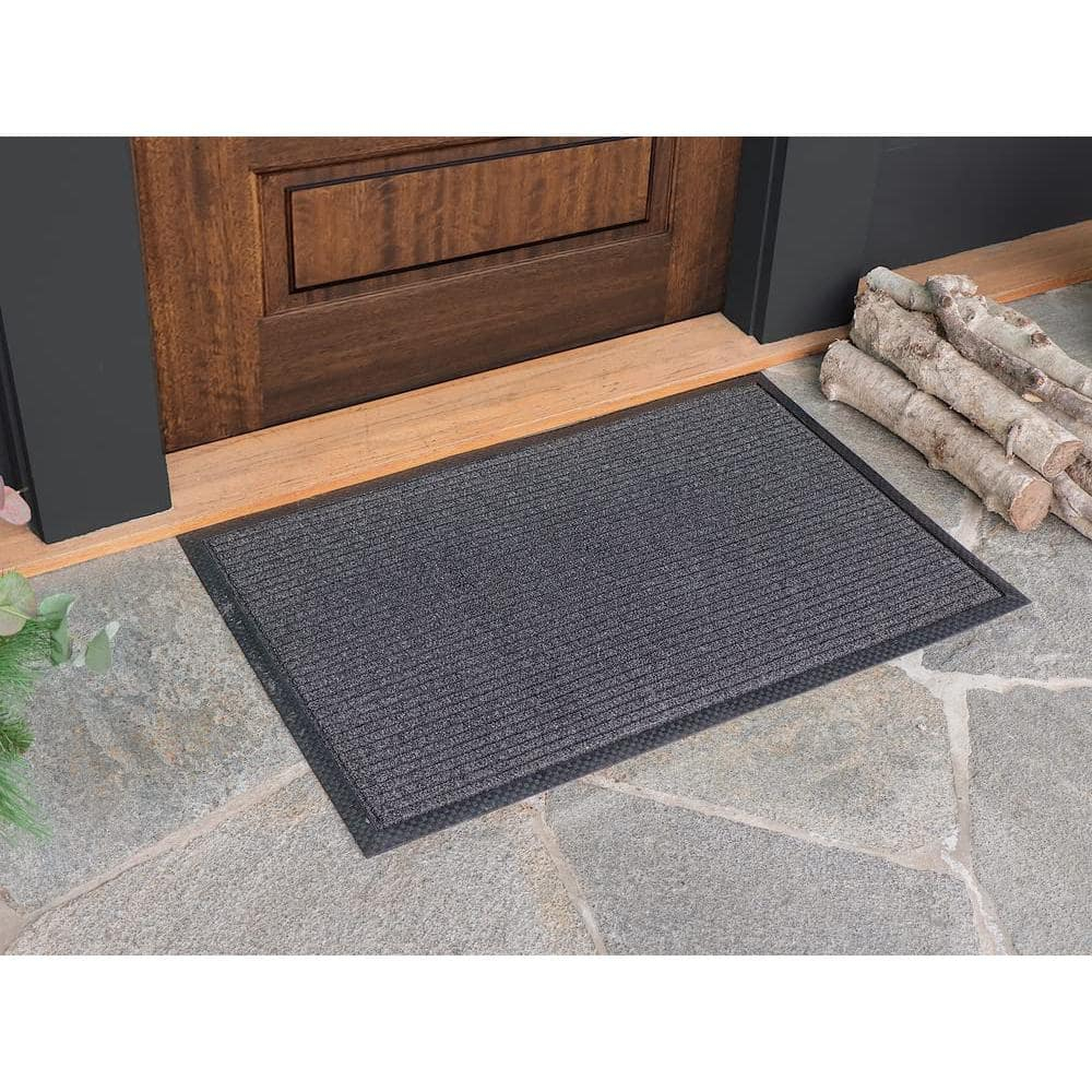 Envelor Front Door Mat Indoor Outdoor Entrance Doormat Non Slip Durable Floor Mat for Entry Mat Kitchen Rugs Home Decor Rugs Heavy Duty Mat Welcome Mat, 24 x 36 Inches, Black