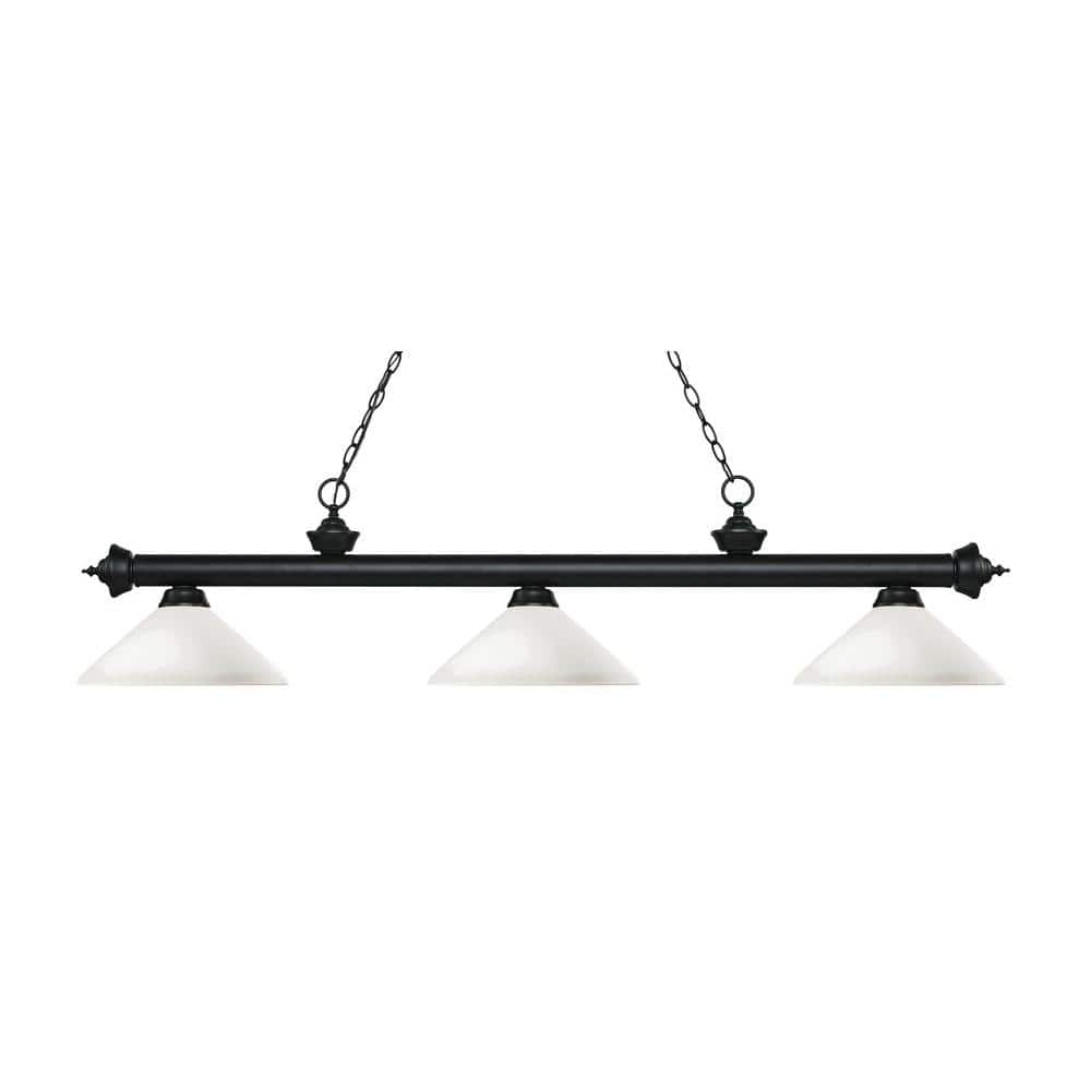 Z-Lite Riviera 3 - Light Island Pendant Light in  Matte Black