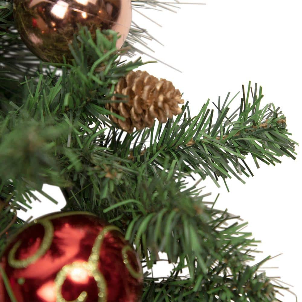 Northlight 30" Unlit Green Foliage and Ornaments Christmas Wreath