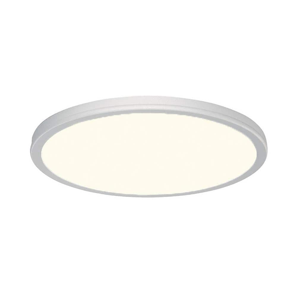 WAC Lighting dweLED, Geos 15in LED Round Low-Profile Flush Mount 2700K in Titanium