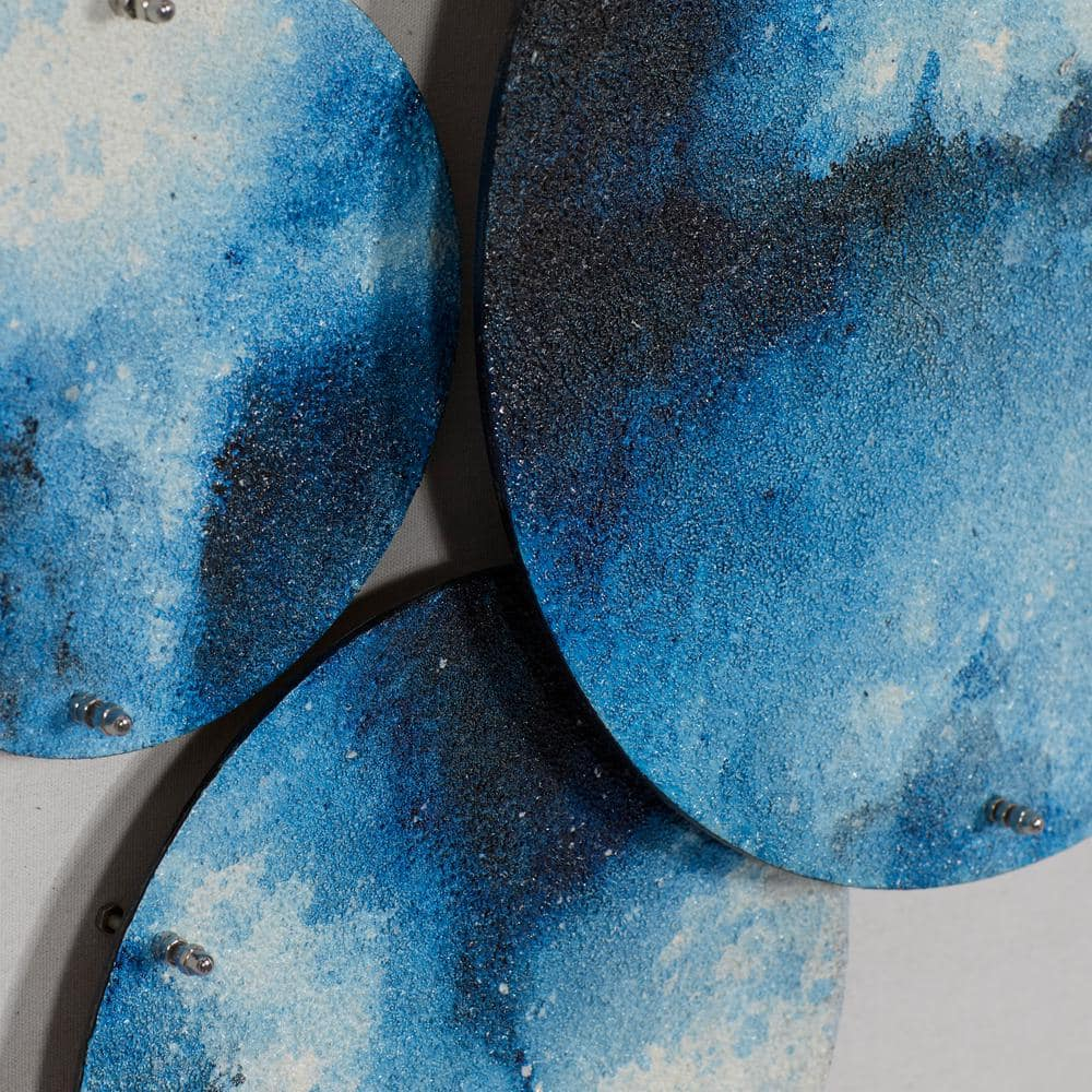 DecMode Blue Canvas Contemporary Wall Art