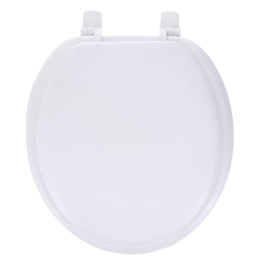 Ginsey Round Soft Cushion Toilet Seat, White