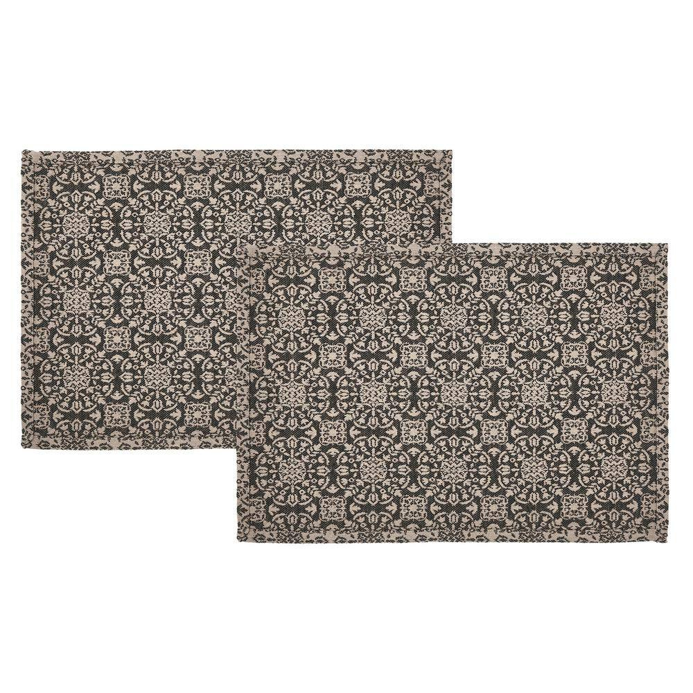 VHC Brands Placemat 13x19 Set of 2, Cotton Dining Room, Kitchen Placemat, Dining Table Placemats, Place Mat, Custom House Collection, Rectangle 13x19, Natural