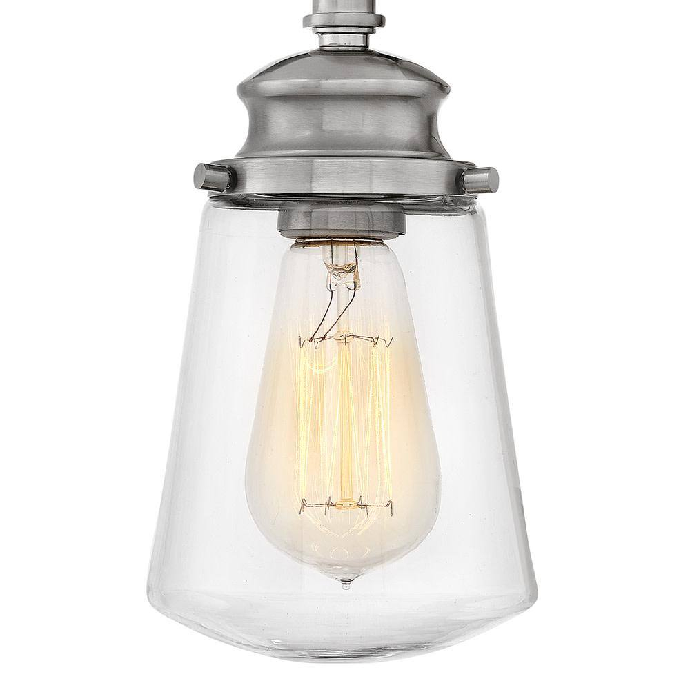 Fritz Outdoor Brushed Nickel Dimmable Wall Sconce with Clear Glass