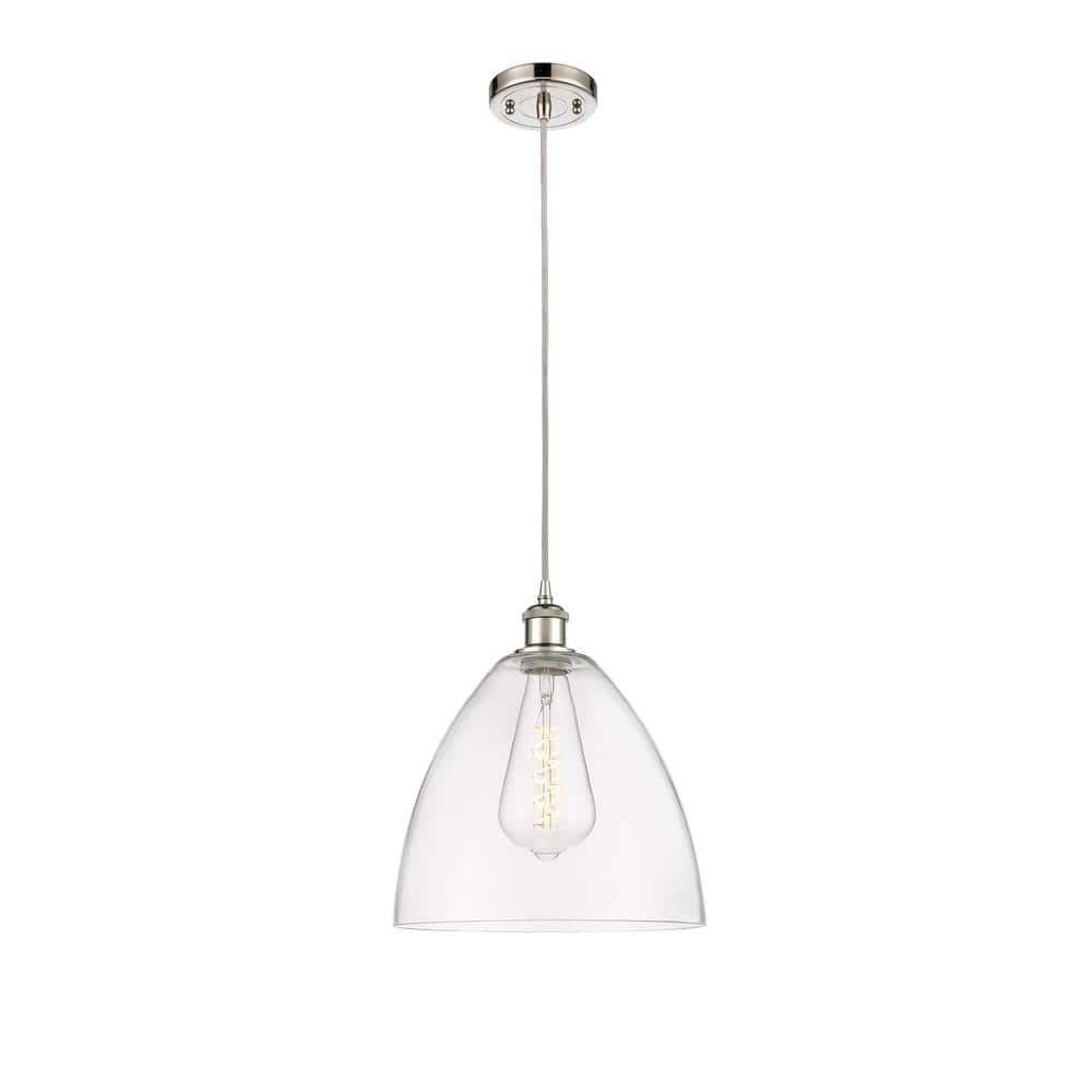 Innovations Lighting Bristol Glass 1 - Light Pendant in  Polished Nickel