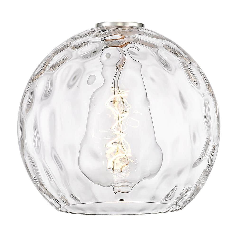 Innovations Lighting Athens Water Glass 1 - Light Pendant in  Brushed Satin Nickel