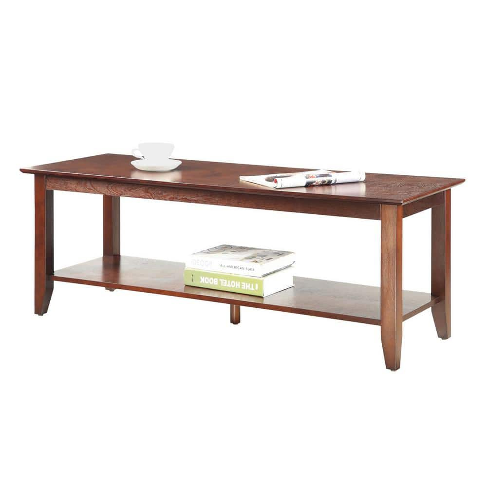 Convenience Concepts American Heritage Coffee Table with Shelf, Espresso