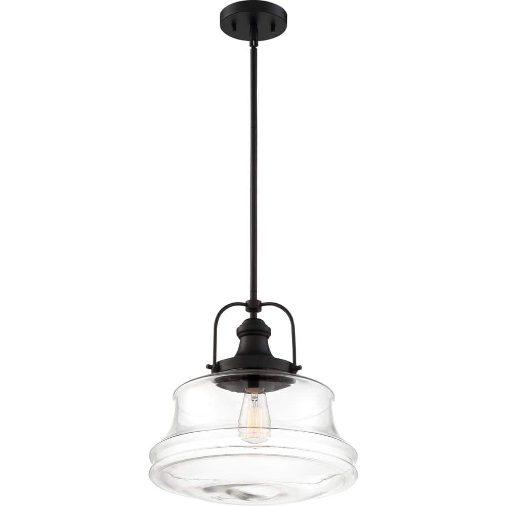 60/6759-Nuvo Lighting-Basel-1 Light Pendant-13.75 Inches Wide by 14.63 Inches High-Matte Black Finish