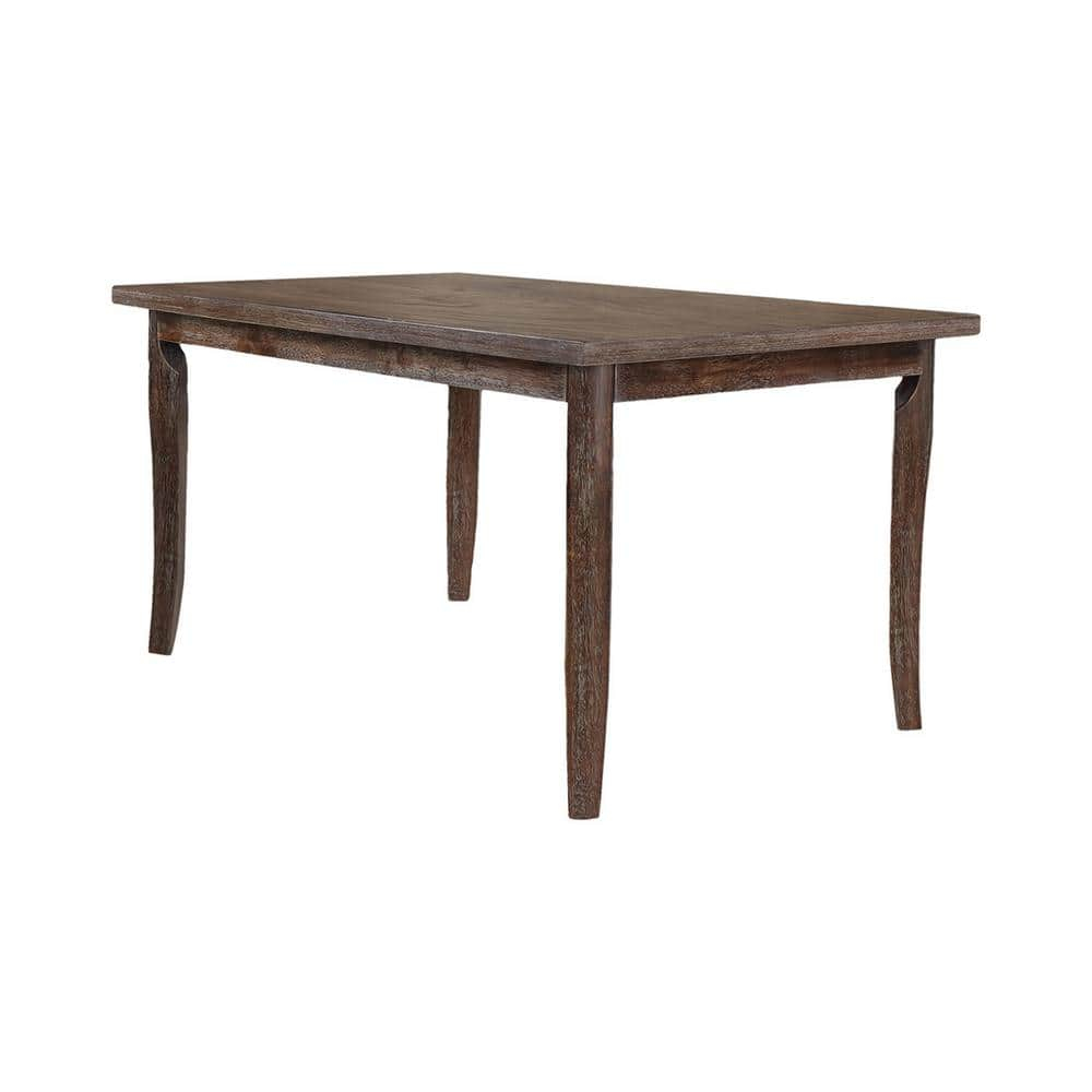 Best Master Transitional Solid Wood Dining Table in Antique Natural Oak