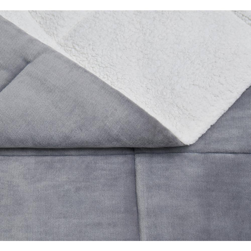Truly Soft Cuddle Warmth King Comforter Set in Grey