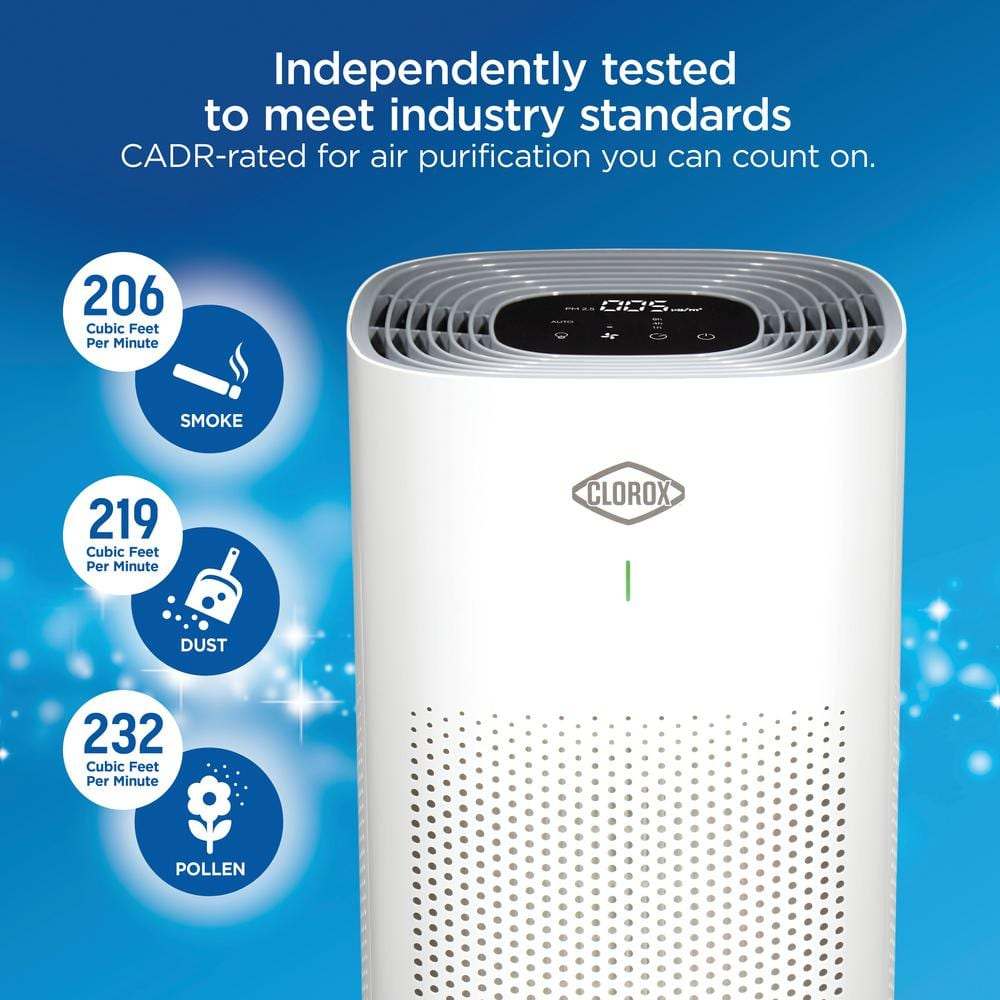 White Tower HEPA Air Purifier with Odor Absorbing Filter