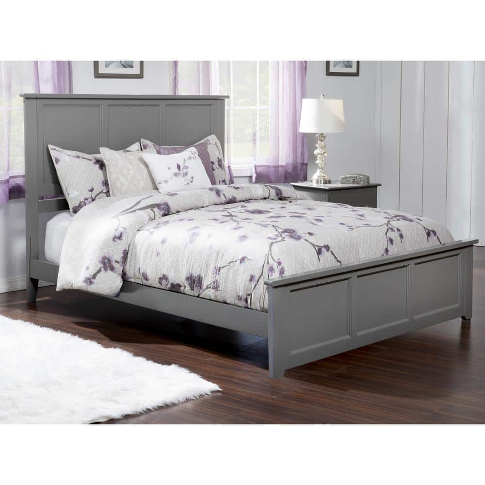 Atlantic Furniture  Madison Queen Traditional Bed with Matching Foot Board - Grey