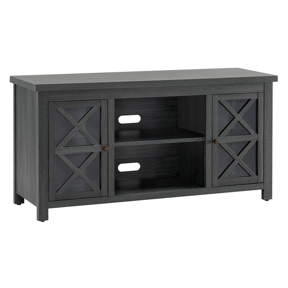 Evelyn&Zoe Colton Rectangular TV Stand for TV's up to 55", Charcoal Gray