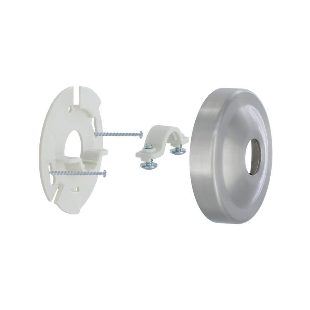 Brushed Nickel Wall-Mounted Shower Arm Flange Kit