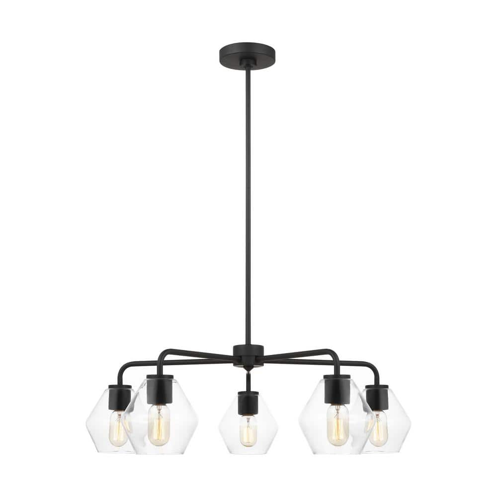 Rooks 5 Light Metal Dimmable Sputnik Chandelier