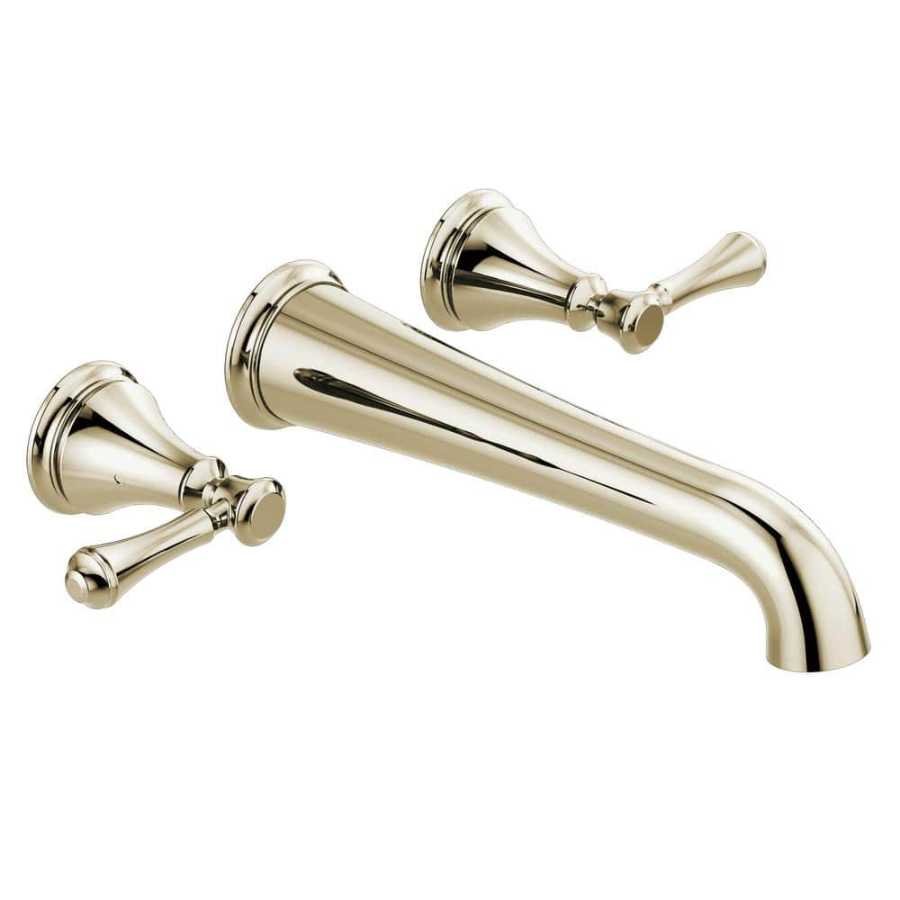 Delta Cassidy Wall Mounted Tub Filler, Polished Nickel