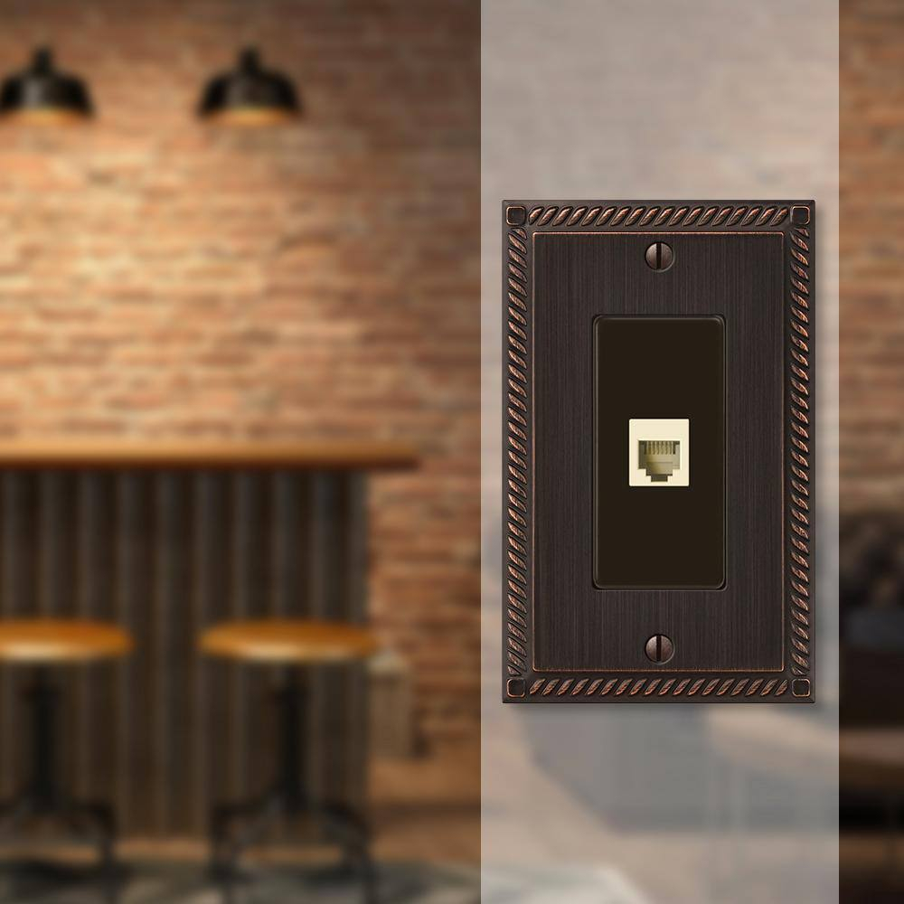 Georgian Aged Bronze Cast Single Phone Wallplate